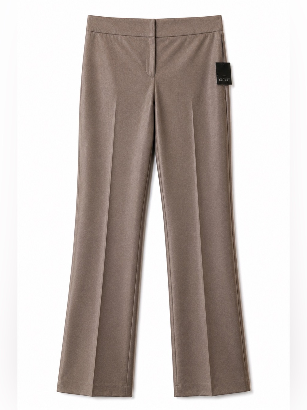 NWT Tahari Taupe Straight Leg Dress Pants Size 8 - Picture 2 of 5